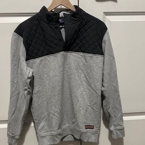 Vineyard Vines Black and Gray Zip Up Sweater